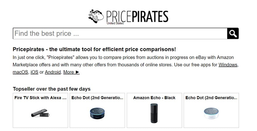 Price Pirates - Price comparison site