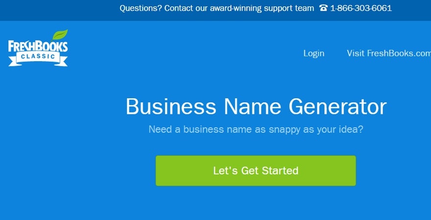 Freshbooks business name generator