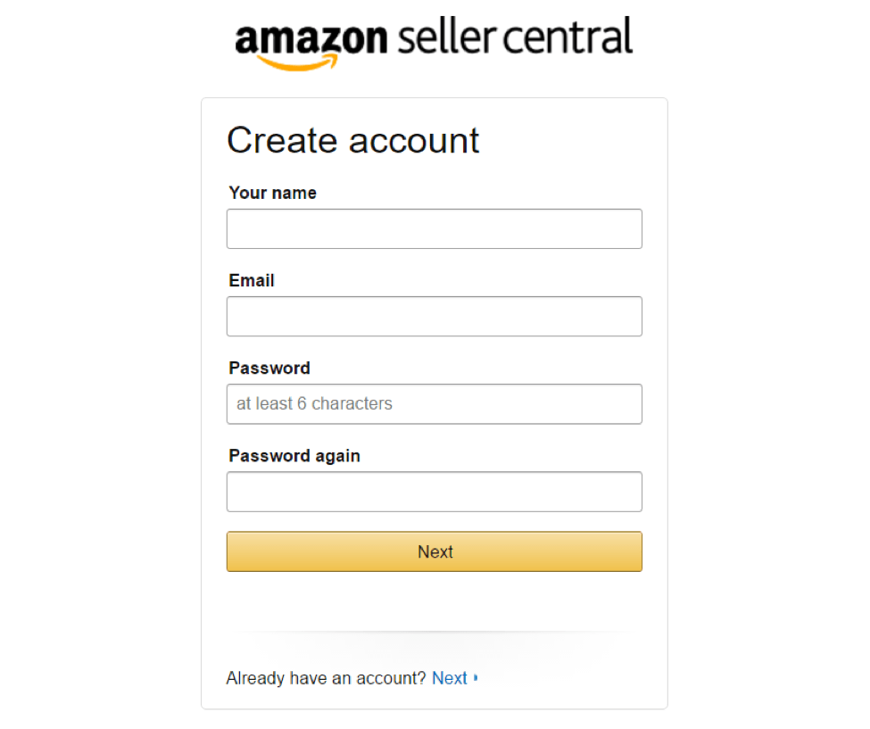Amazon seller central dashboard