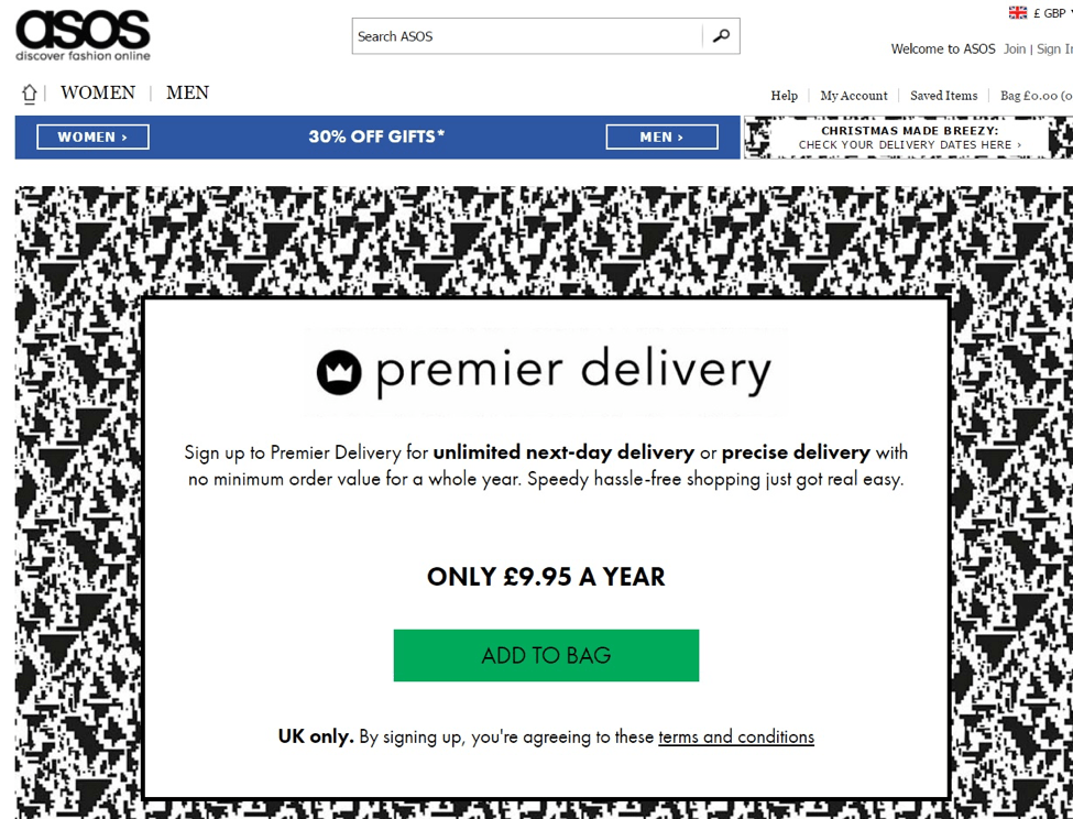 ASOS Delivery Terms
