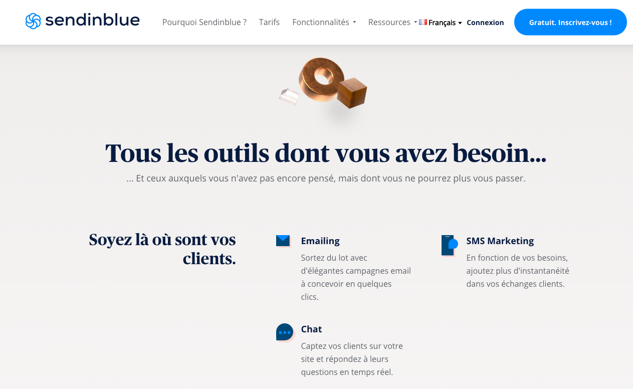 Logiciel emailing français Send in blue