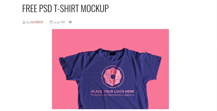 Free PSD T-Shirt Mockup