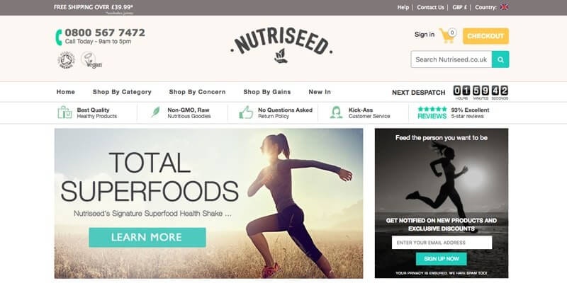 Nutriseed Shopify Store