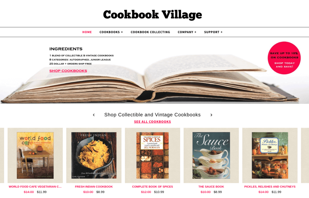 cookbook village shopify