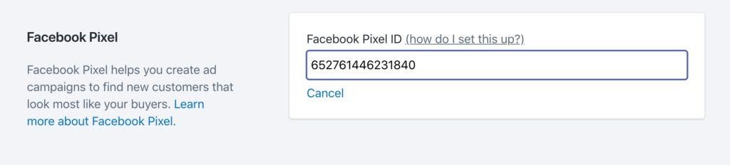 facebook pixel su shopify
