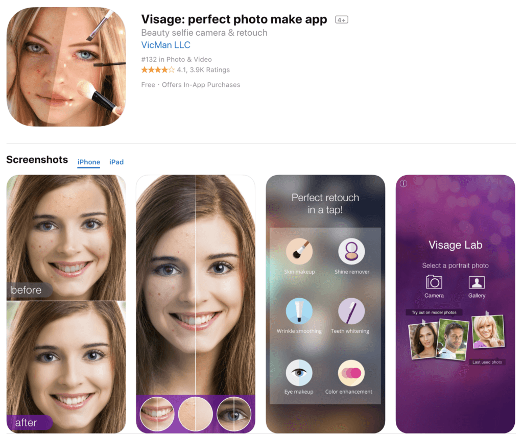 Bilder bearbeiten mit Visage App