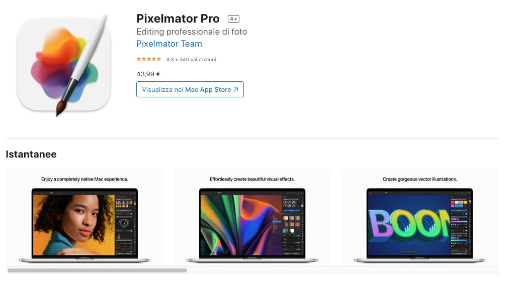 Pixelmator Pro: app editing foto 