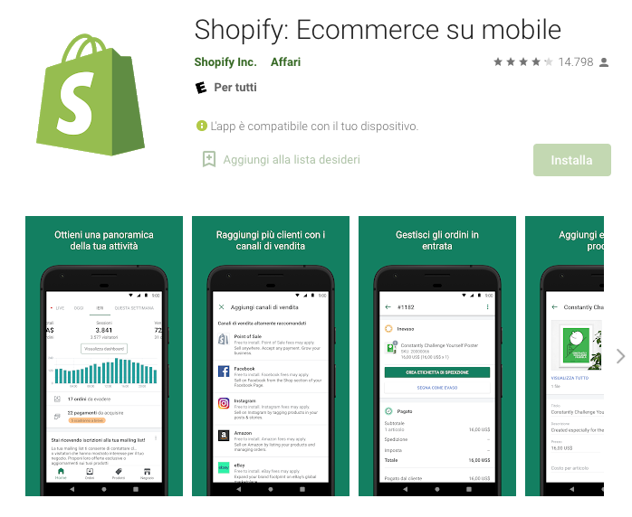 App per guadagnare: Shopify