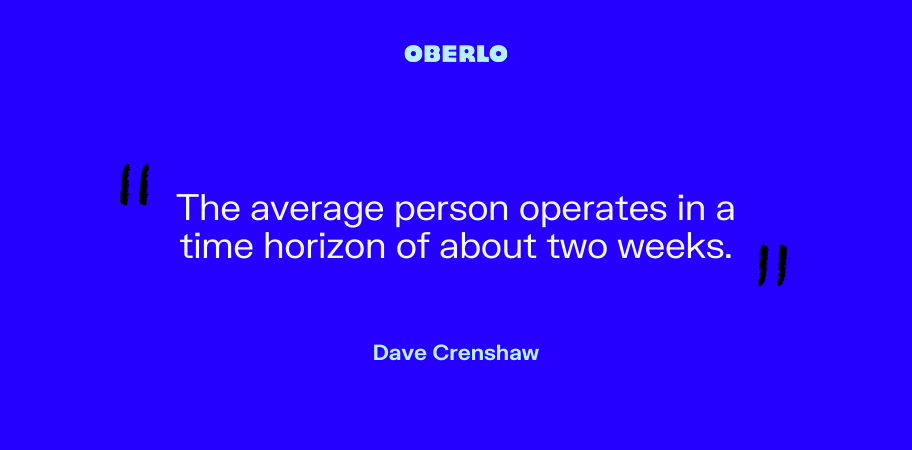 Dave Crenshaw on time horizons