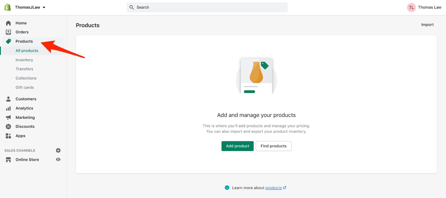 Shopify Manual: Add Products 1