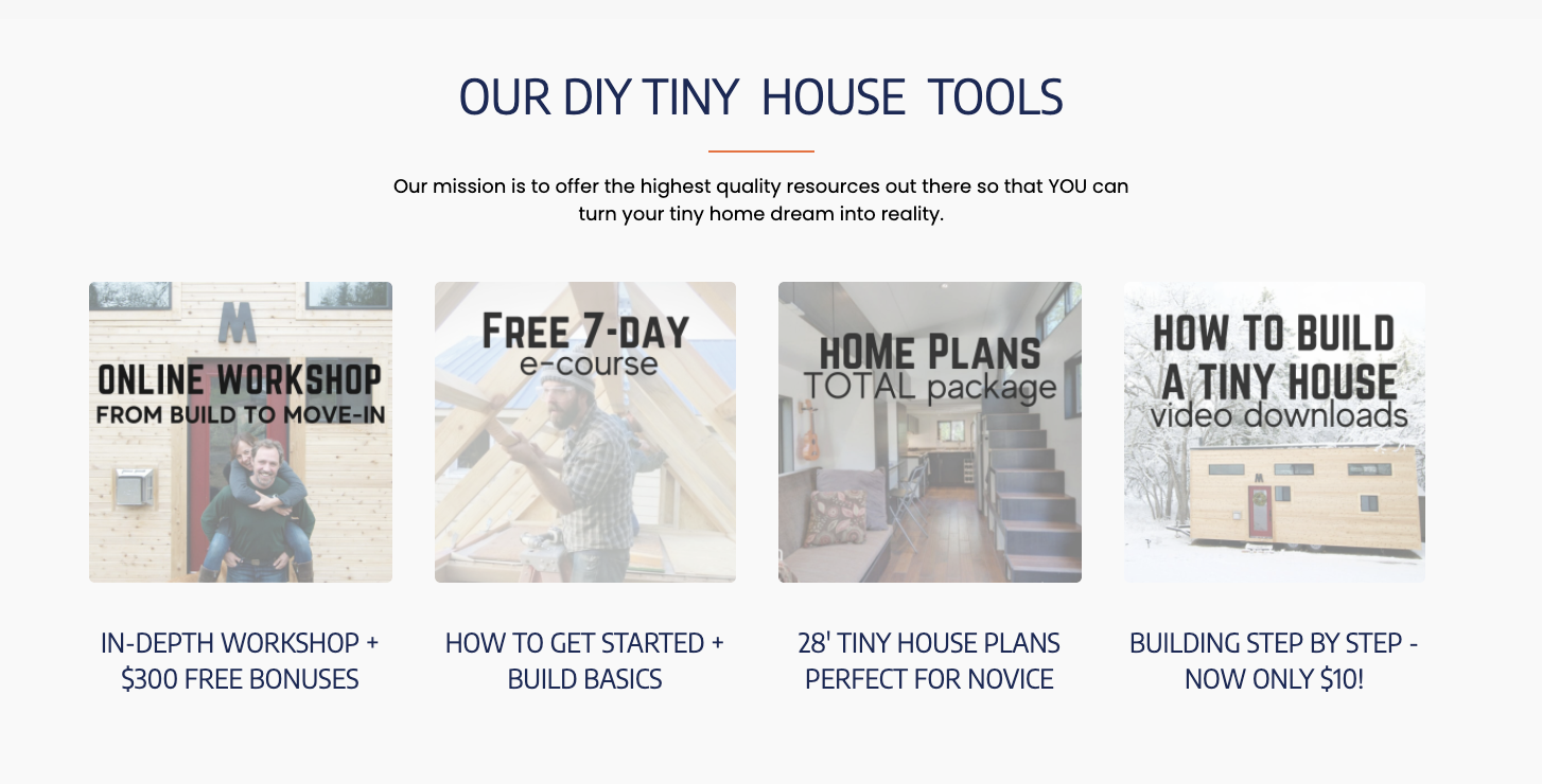 Sell Digital Products: Tiny House Build Example