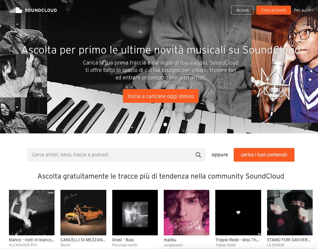 Soundcloud: scaricare musica gratis per uso commerciale