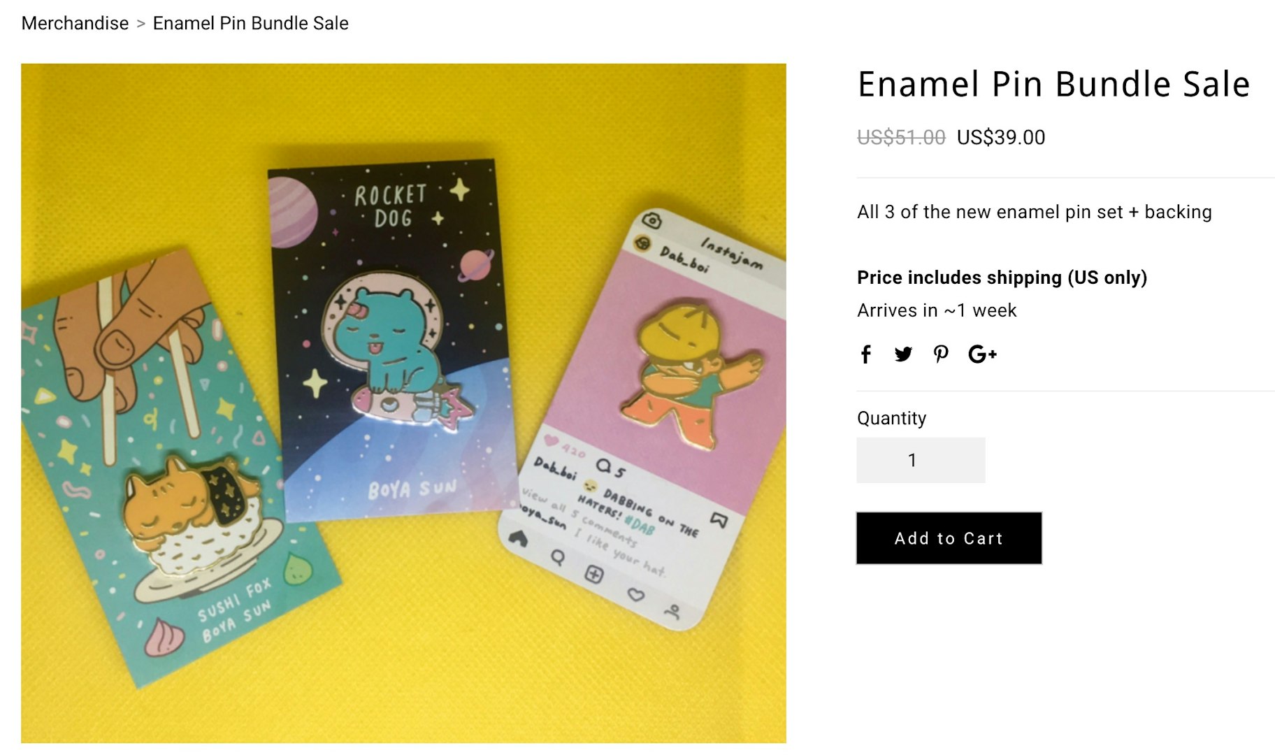 selling enamel pins online