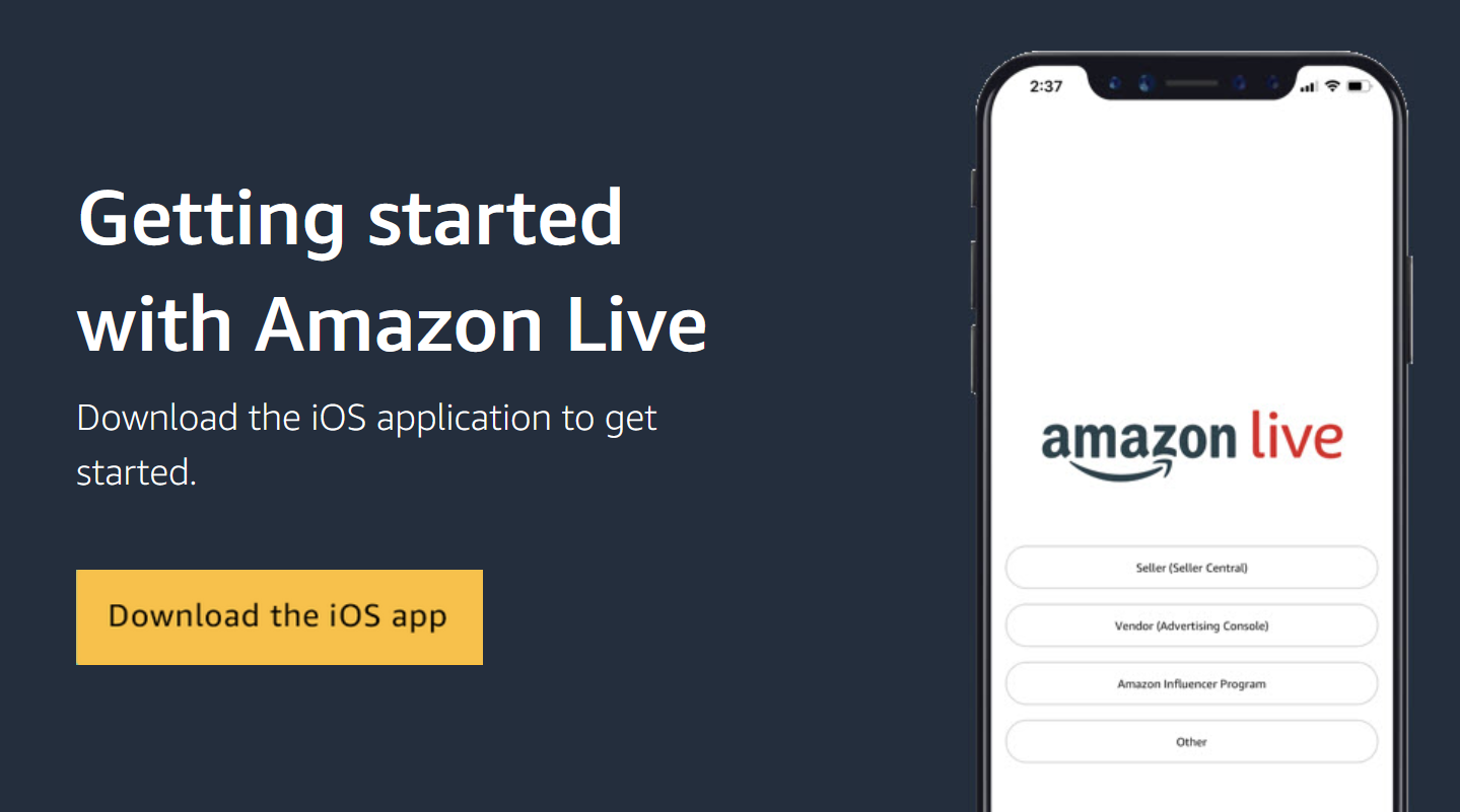 application amazon live