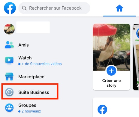 Accès Suite Facebook Business