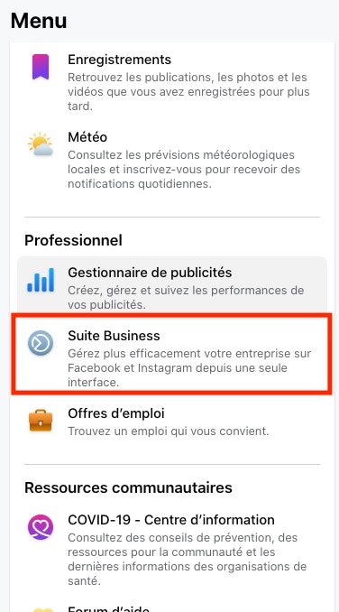 Facebook accès Business Manager