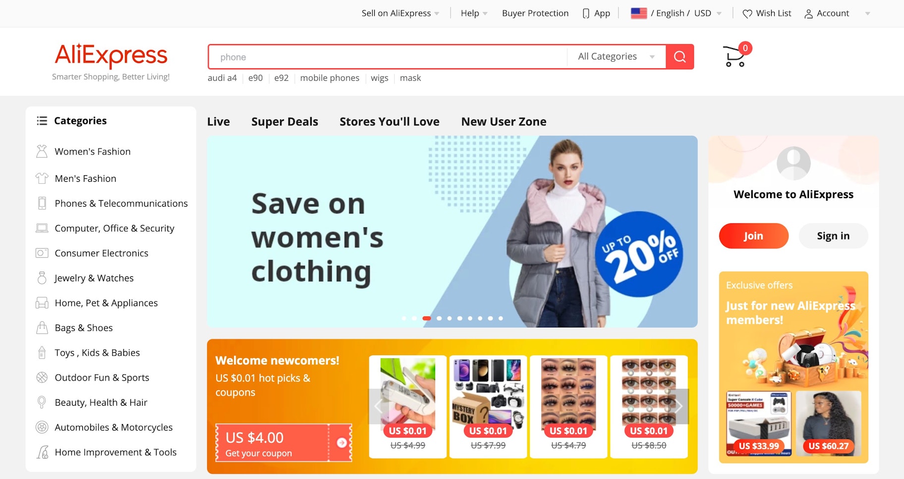 Amazon alternative for cheap online shopping: AliExpress