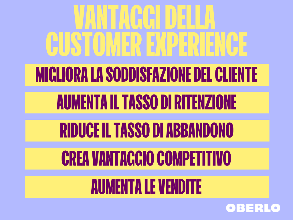 i vantaggi della customer experience