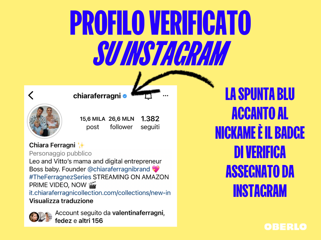 profilo verificato instagram spunta blu