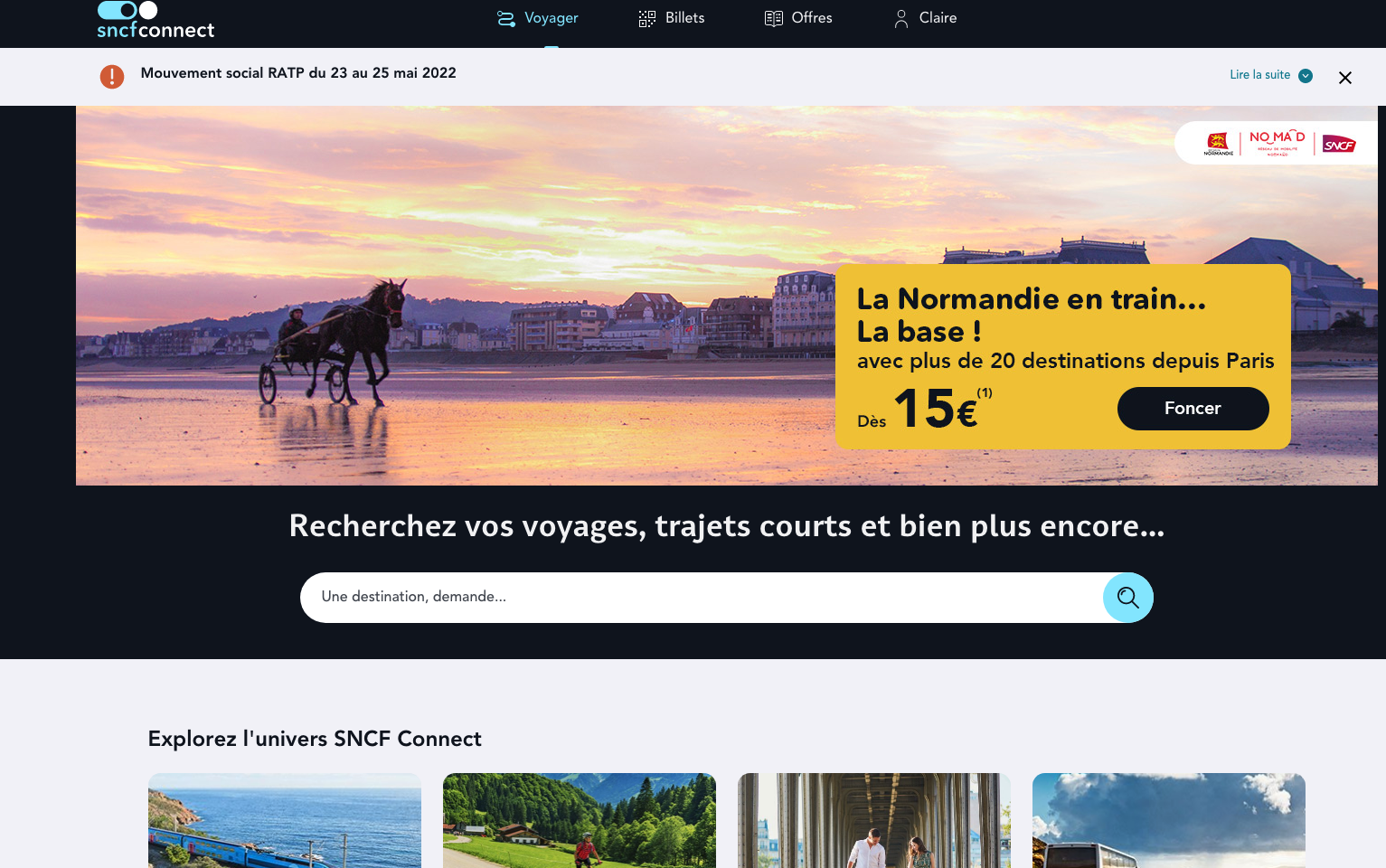meilleur site de vente en ligne SNCF Connect