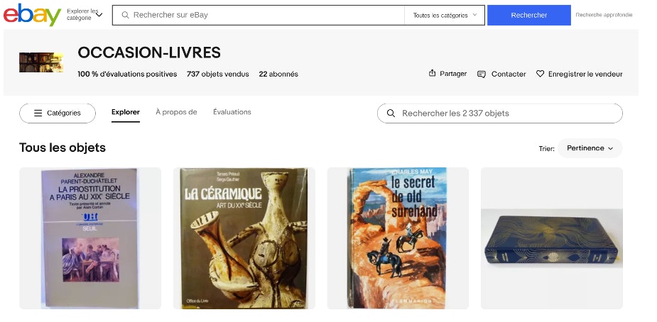 Vendre des livres sur ebay