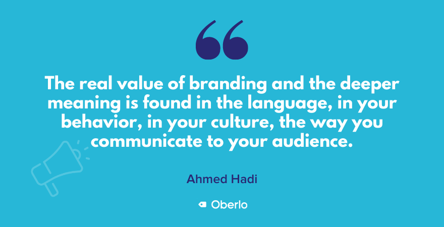 Ahmed discusses the real value of branding