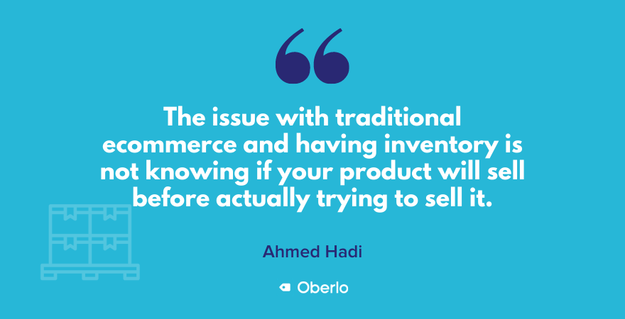 Ahmed talks about the disadvantages of traditional ecommerce