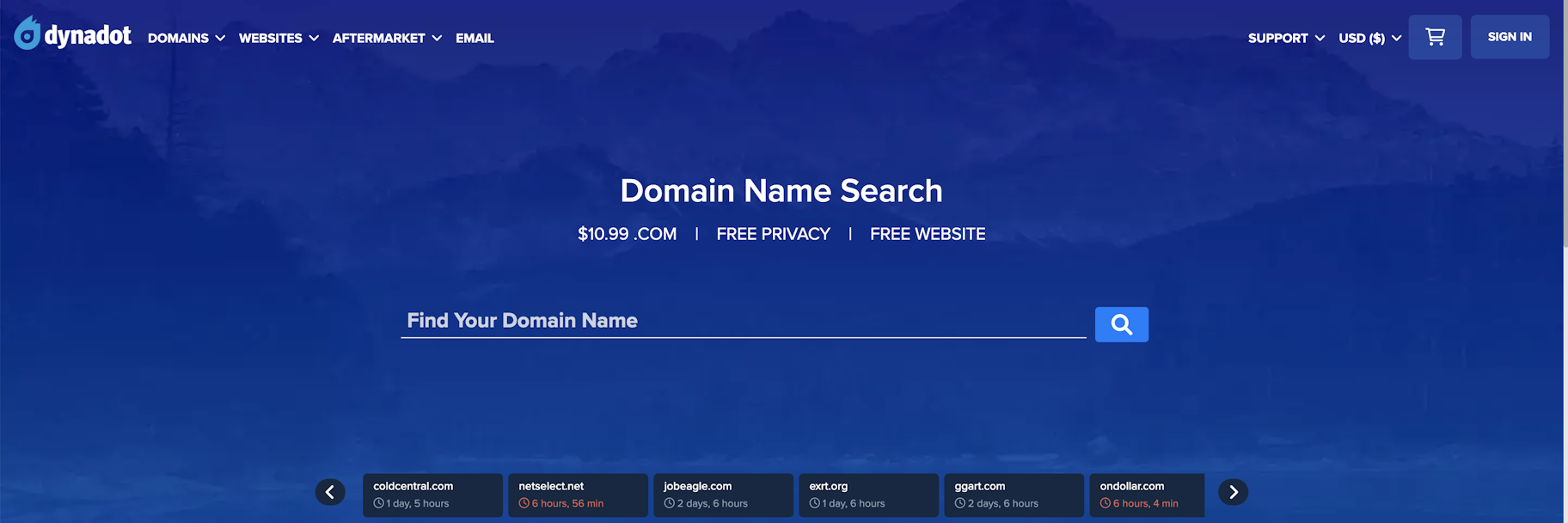 Register TLDs with Dynadot
