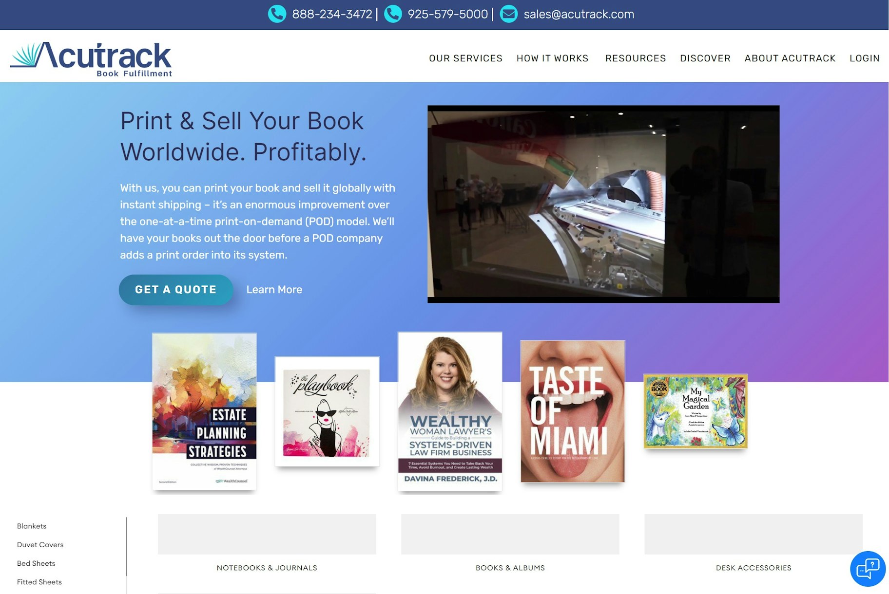 Acutrack print-on-demand books