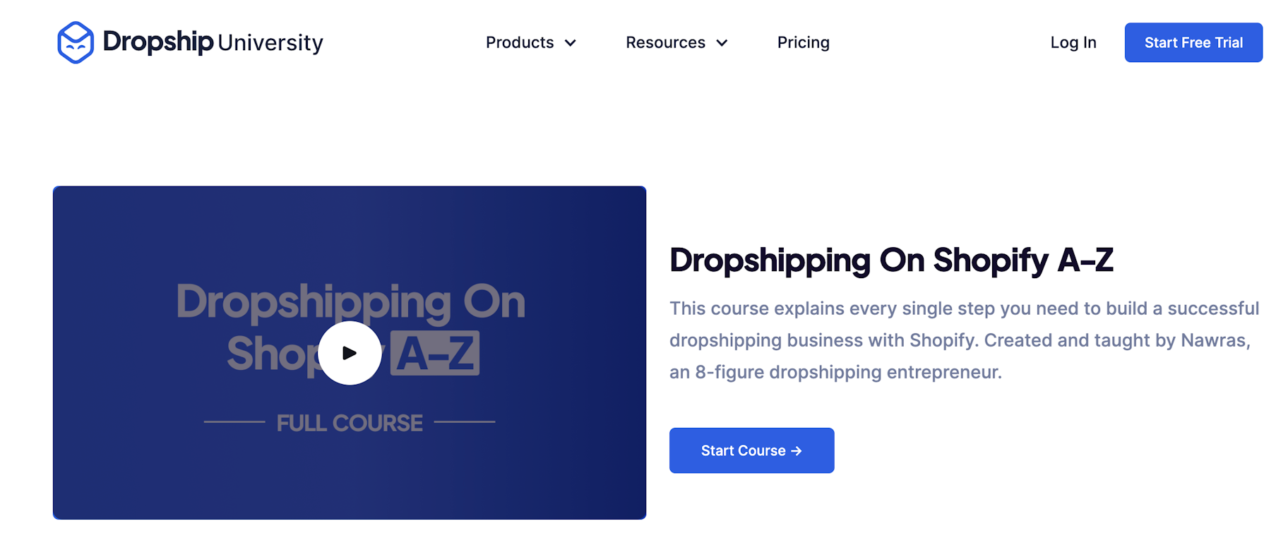 Best dropshipping course: Dropshipping On Shopify A-Z