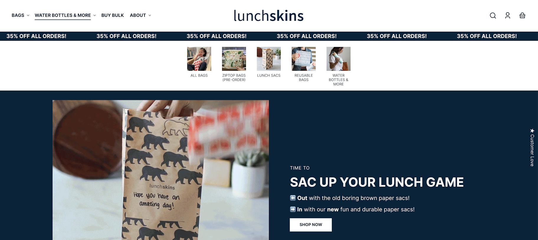 lunchskins Shopify store